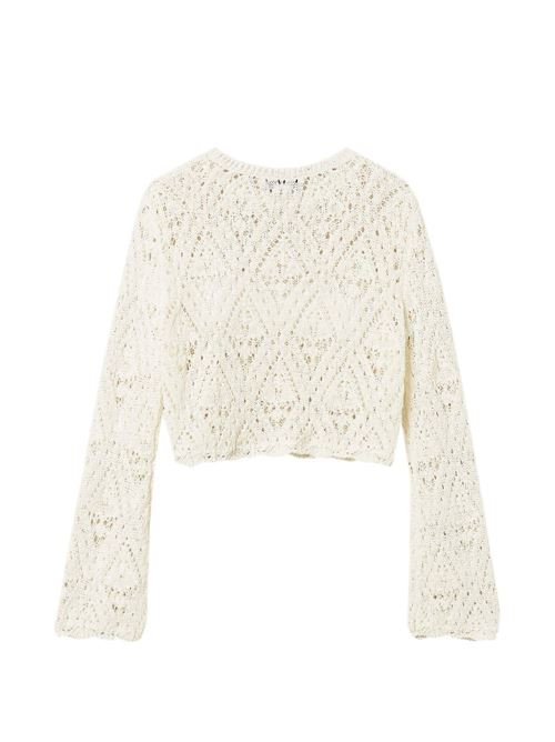 Maglia Twinset Kids da bambina bianca in misto cotone con logo TWINSET Kids | 261GJ303012577